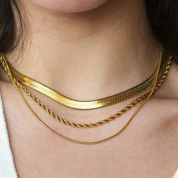 Necklaces Set - Stainless Steel 18k - Picture 7 of 10